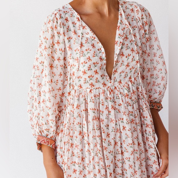 Daughters of India size L Coral Maxi - Picture 2 of 6